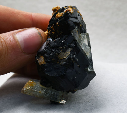 Beryl var. Aquamarine with Schorl Black Tourmaline & Feldspar from Erongo Mountains, Namibia - 45.9 grams #A17
