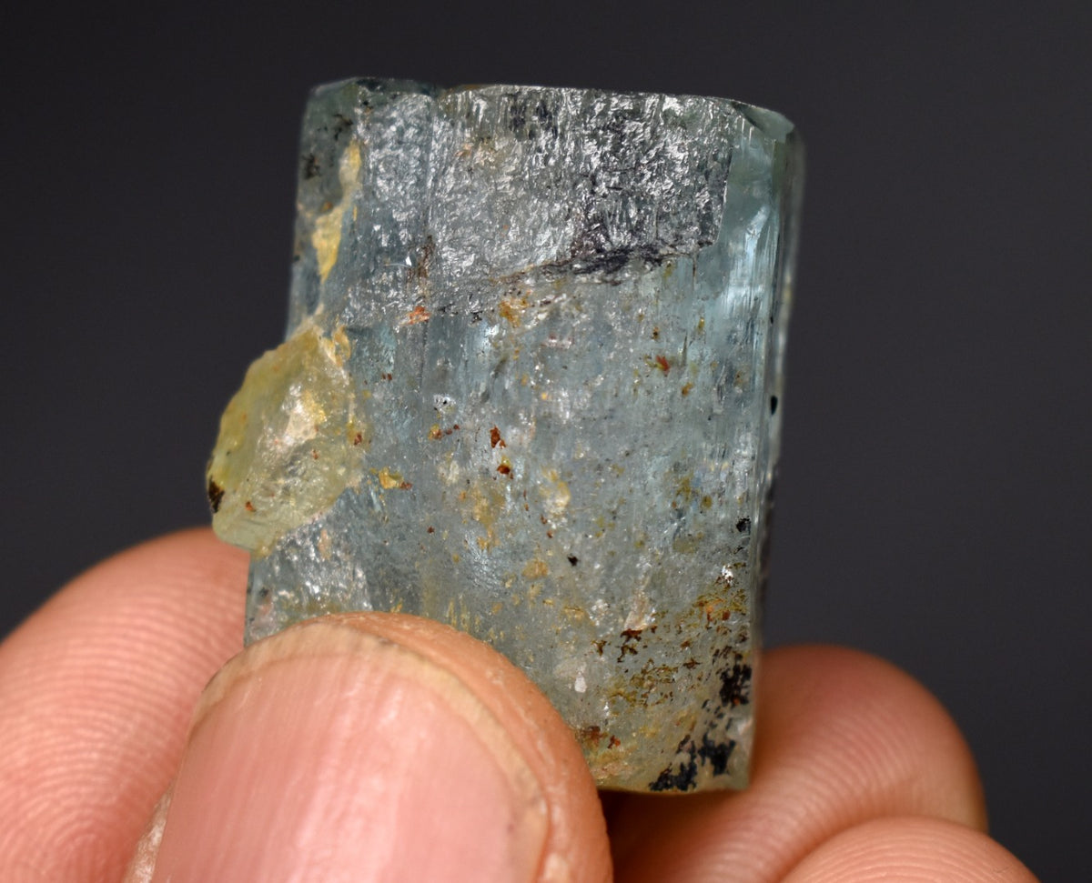 Beryl var. Aquamarine with Schorl Black Tourmaline from Erongo Mountains, Namibia - 14.7 grams #A22