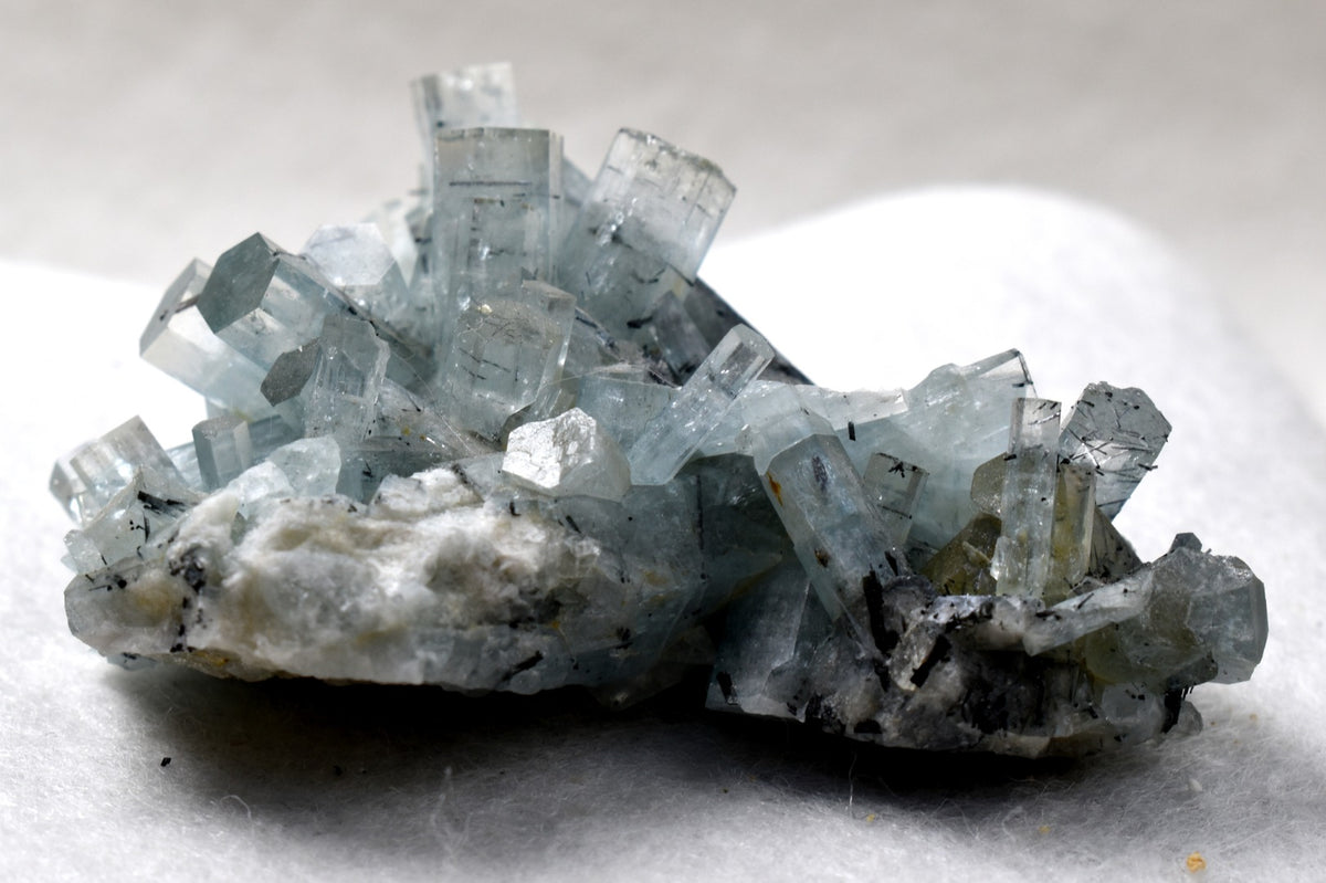 Beryl var. Aquamarine with Schorl Black Tourmaline from Erongo Mountains, Namibia - 43.7 grams #A24