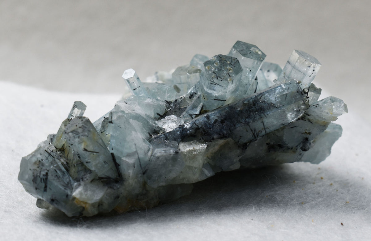 Beryl var. Aquamarine with Schorl Black Tourmaline from Erongo Mountains, Namibia - 43.7 grams #A24