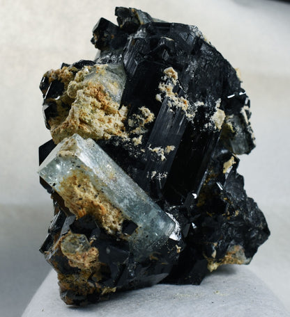 Large Beryl var. Aquamarine with Schorl Black Tourmaline & Feldspar from Erongo Mountains, Namibia - 1687 grams #A27