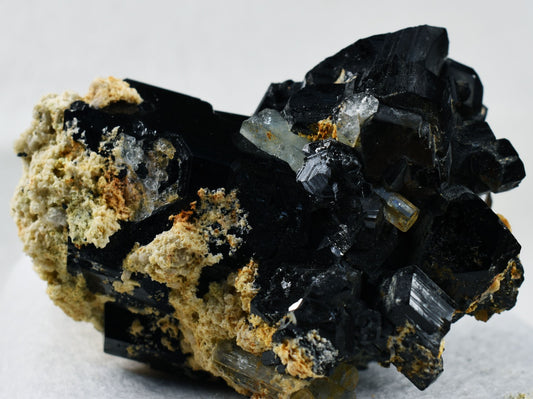 Beryl var. Aquamarine with Schorl Black Tourmaline & Feldspar from Erongo Mountains, Namibia - 353.5 grams #A28