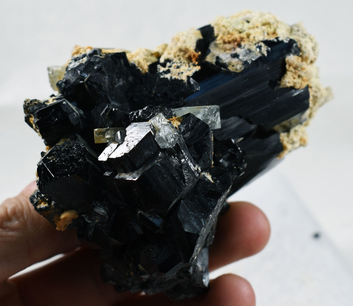 Beryl var. Aquamarine with Schorl Black Tourmaline & Feldspar from Erongo Mountains, Namibia - 353.5 grams #A28