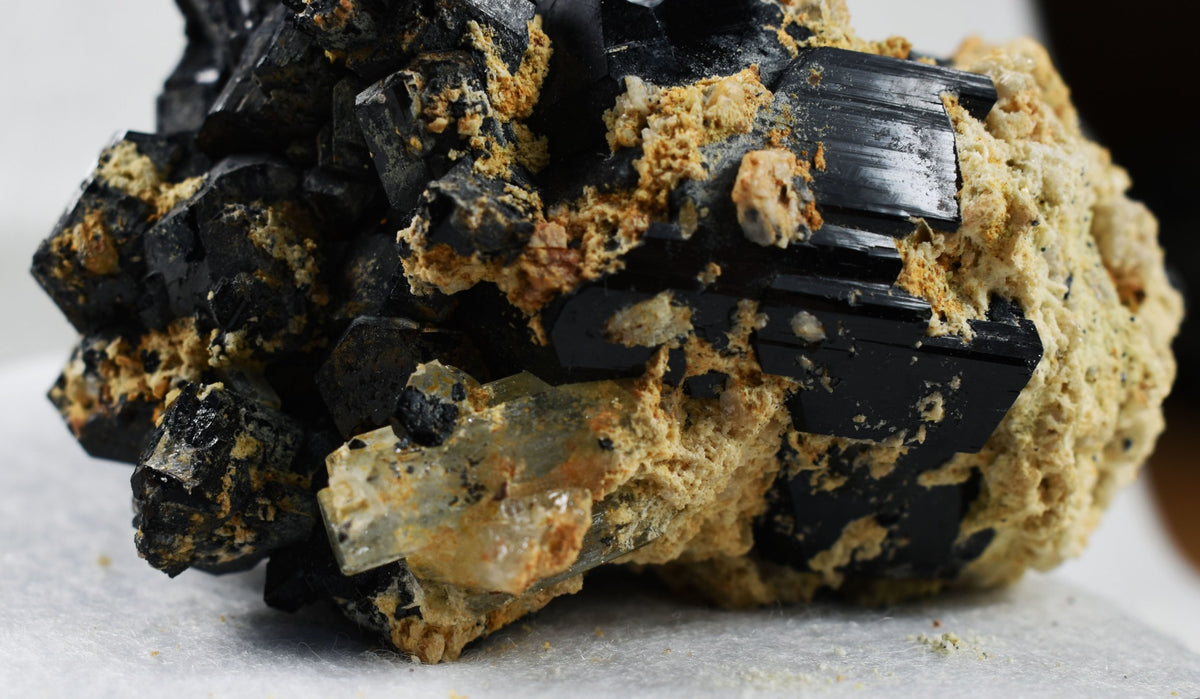 Beryl var. Aquamarine with Schorl Black Tourmaline & Feldspar from Erongo Mountains, Namibia - 353.5 grams #A28