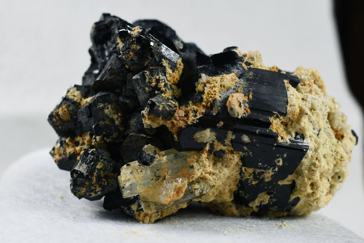 Beryl var. Aquamarine with Schorl Black Tourmaline & Feldspar from Erongo Mountains, Namibia - 353.5 grams #A28