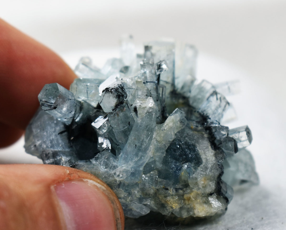 Beryl var. Aquamarine with Schorl Black Tourmaline from Erongo Mountains, Namibia - 27.9 grams #A31