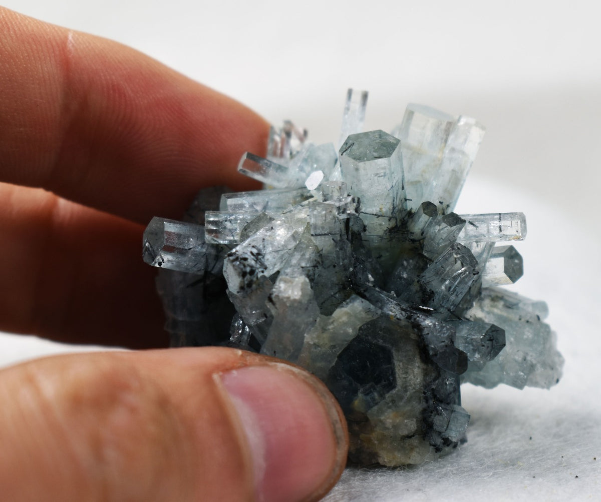 Beryl var. Aquamarine with Schorl Black Tourmaline from Erongo Mountains, Namibia - 27.9 grams #A31