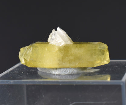 Brazilianite Crystal Cluster with Albite & Muscovite - from Linopolis, Minas Gerais, Brazil, museum quality, 3.5g