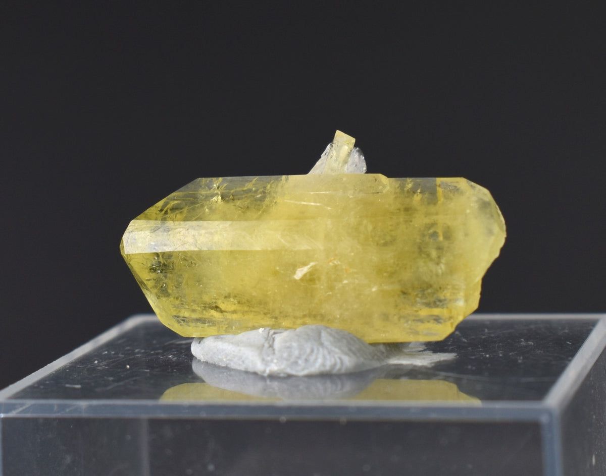Brazilianite Crystal Cluster with Albite & Muscovite - from Linopolis, Minas Gerais, Brazil, museum quality, 3.5g
