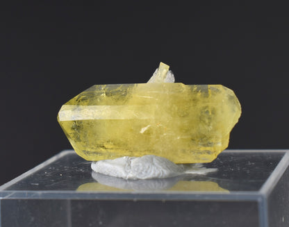 Brazilianite Crystal Cluster with Albite & Muscovite - from Linopolis, Minas Gerais, Brazil, museum quality, 3.5g