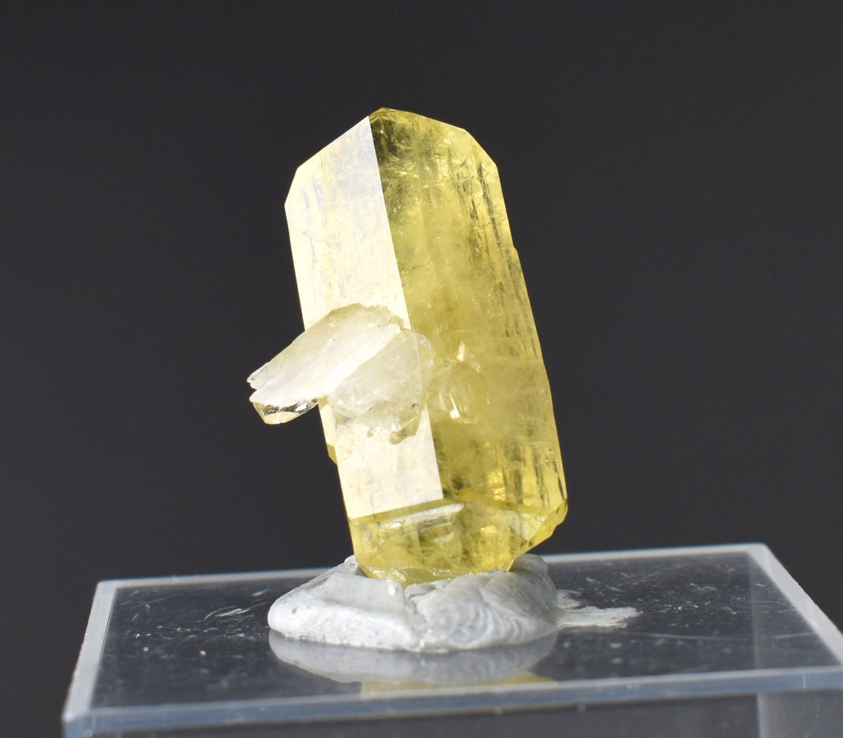 Brazilianite Crystal Cluster with Albite & Muscovite - from Linopolis, Minas Gerais, Brazil, museum quality, 3.5g