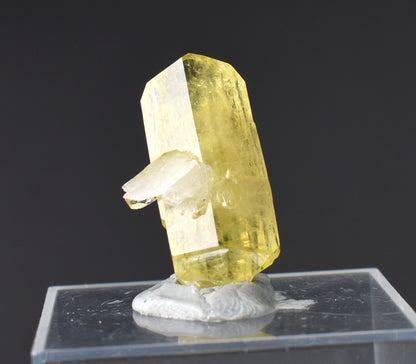 Brazilianite Crystal Cluster with Albite & Muscovite - from Linopolis, Minas Gerais, Brazil, museum quality, 3.5g