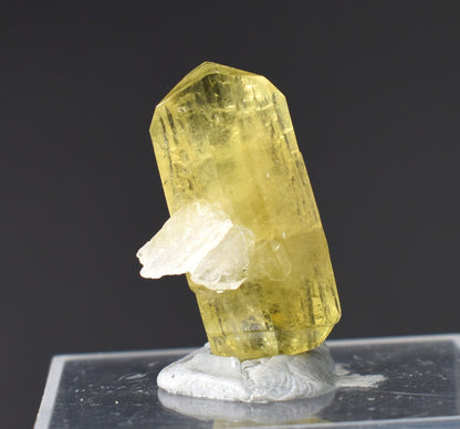 Brazilianite Crystal Cluster with Albite & Muscovite - from Linopolis, Minas Gerais, Brazil, museum quality, 3.5g