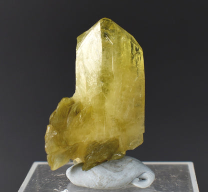 Brazilianite Crystal Cluster with Muscovite - from Linopolis, Minas Gerais, Brazil, museum quality, 9.8g