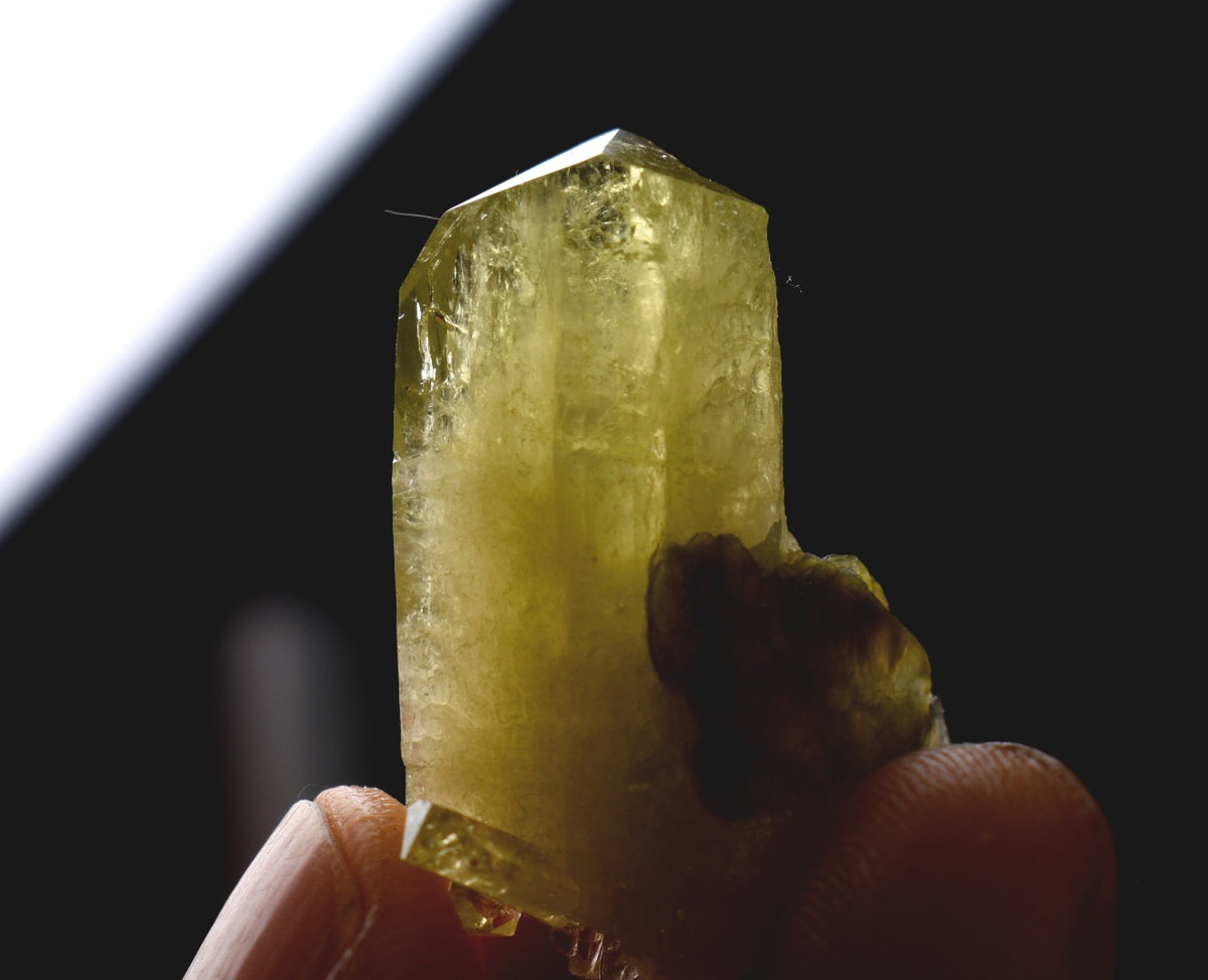 Brazilianite Crystal Cluster with Muscovite - from Linopolis, Minas Gerais, Brazil, museum quality, 9.8g