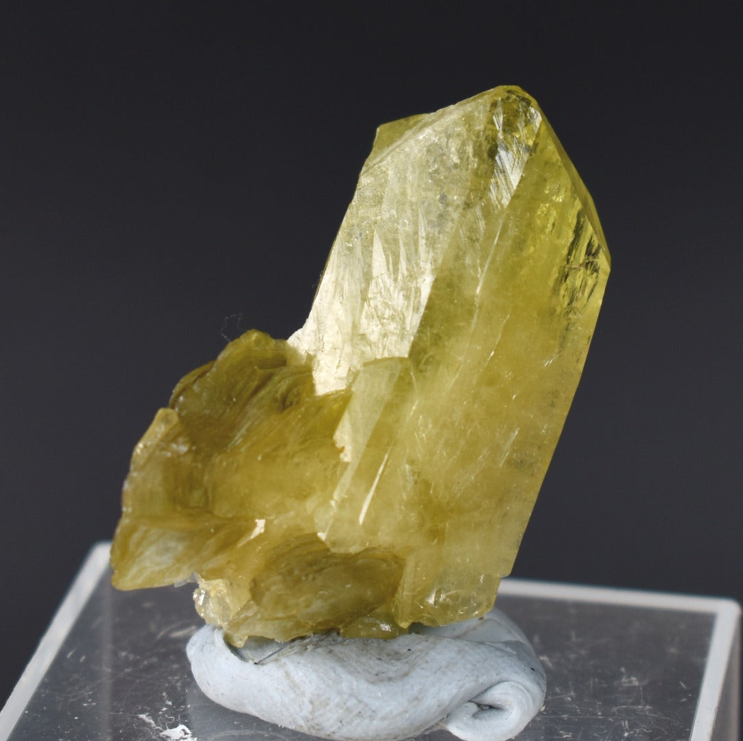 Brazilianite Crystal Cluster with Muscovite - from Linopolis, Minas Gerais, Brazil, museum quality, 9.8g