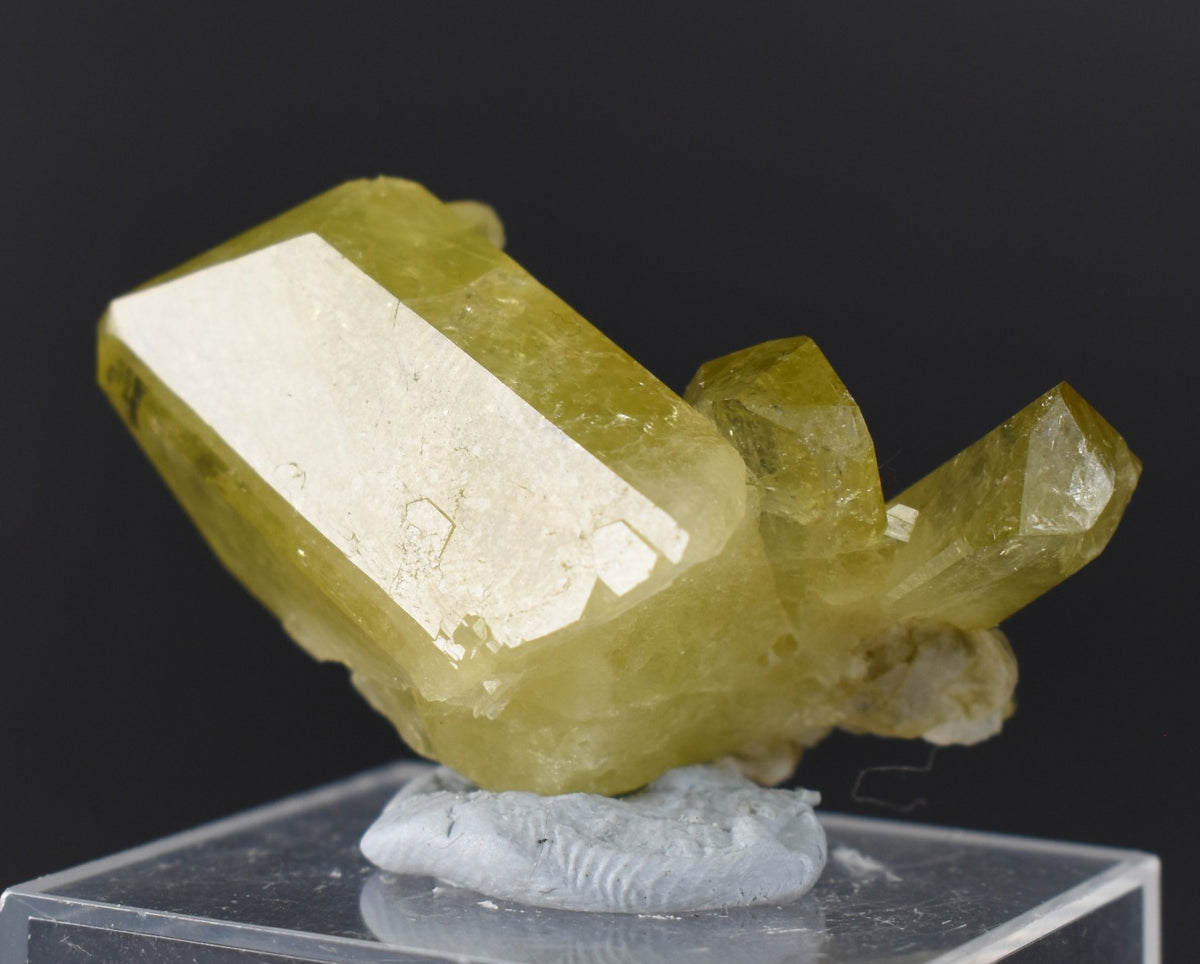 Brazilianite Crystal Cluster with Albite & Muscovite - from Linopolis, Minas Gerais, Brazil, museum quality, 24g