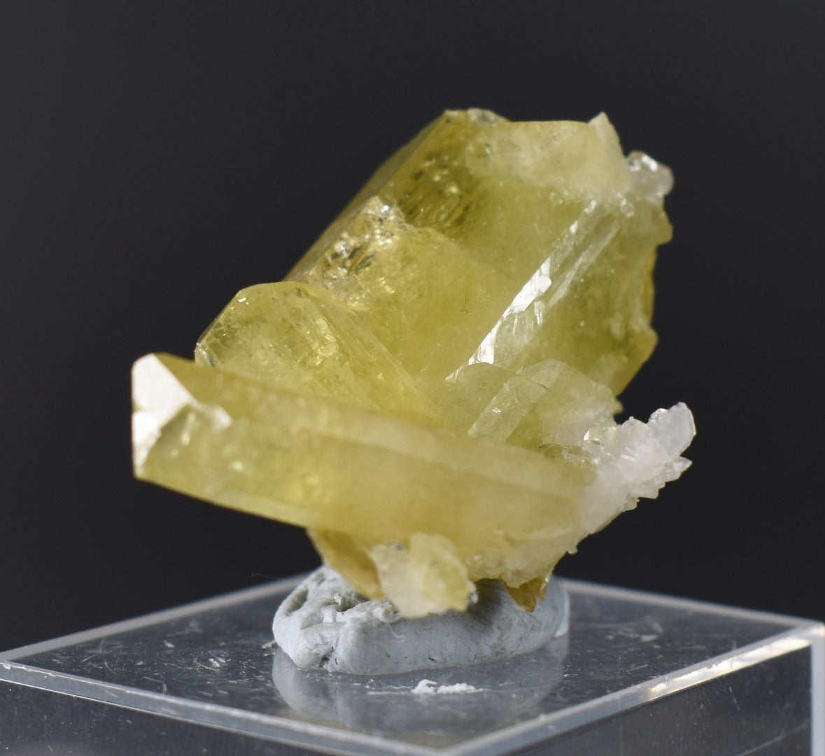 Brazilianite Crystal Cluster with Albite & Muscovite - from Linopolis, Minas Gerais, Brazil, museum quality, 24g