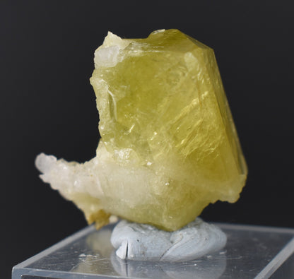 Brazilianite Crystal Cluster with Albite & Muscovite - from Linopolis, Minas Gerais, Brazil, museum quality, 24g