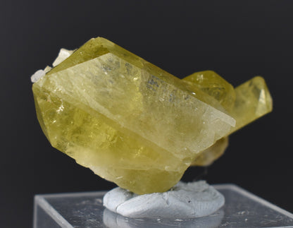 Brazilianite Crystal Cluster with Albite & Muscovite - from Linopolis, Minas Gerais, Brazil, museum quality, 24g