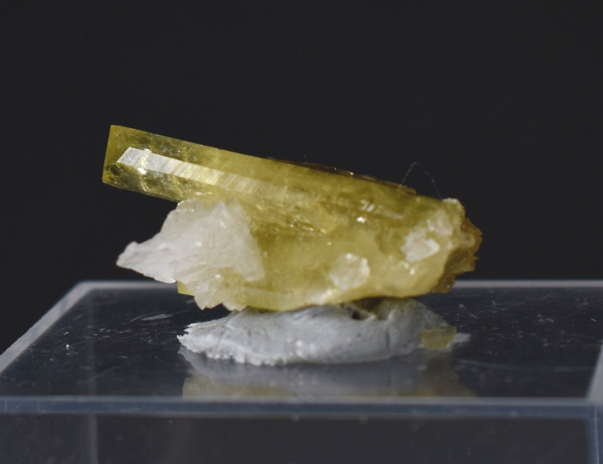 Brazilianite Crystal Cluster with Albite & Muscovite - from Linopolis, Minas Gerais, Brazil, museum quality, 4.7g