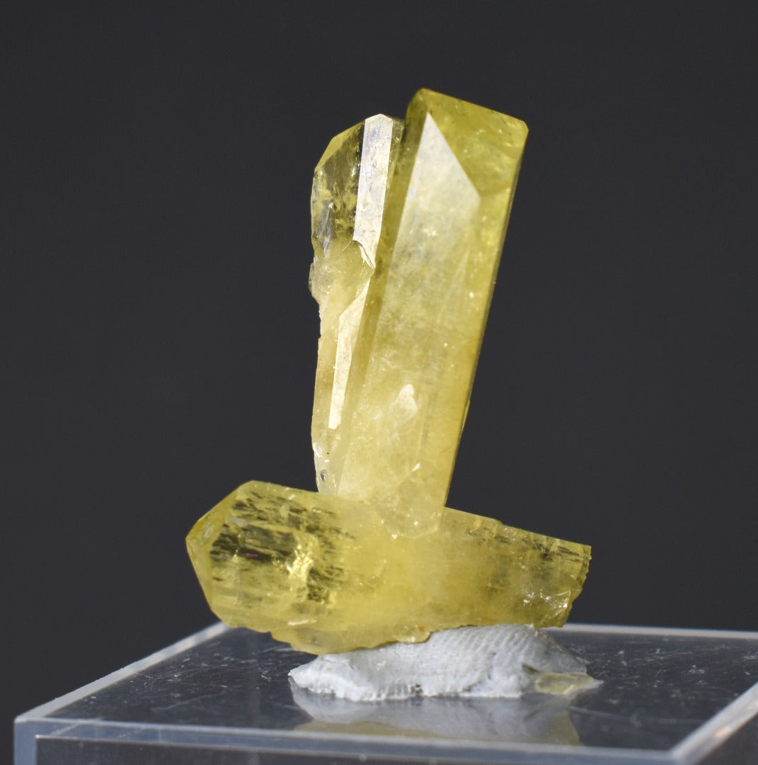 Brazilianite Crystal Cluster with Albite & Muscovite - from Linopolis, Minas Gerais, Brazil, museum quality, 6.3g