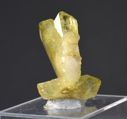 Brazilianite Crystal Cluster with Albite & Muscovite - from Linopolis, Minas Gerais, Brazil, museum quality, 6.3g