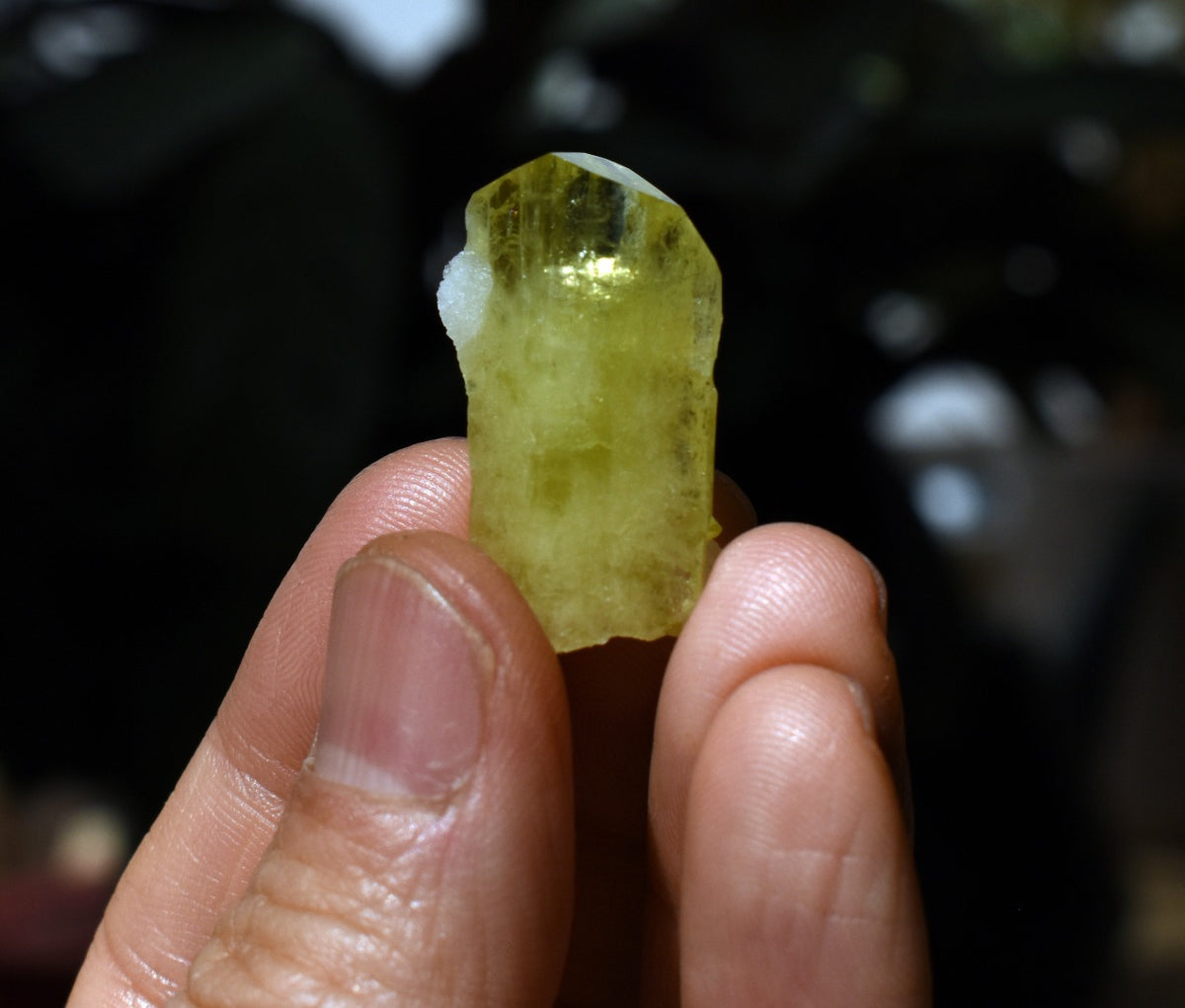 Brazilianite Crystal Cluster with Albite & Muscovite - from Linopolis, Minas Gerais, Brazil, museum quality, 7.8g