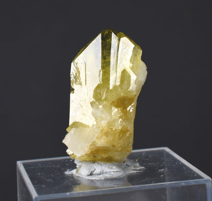 Brazilianite Crystal Cluster with Albite & Muscovite - from Linopolis, Minas Gerais, Brazil, museum quality, 7.8g