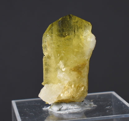 Brazilianite Crystal Cluster with Albite & Muscovite - from Linopolis, Minas Gerais, Brazil, museum quality, 7.8g