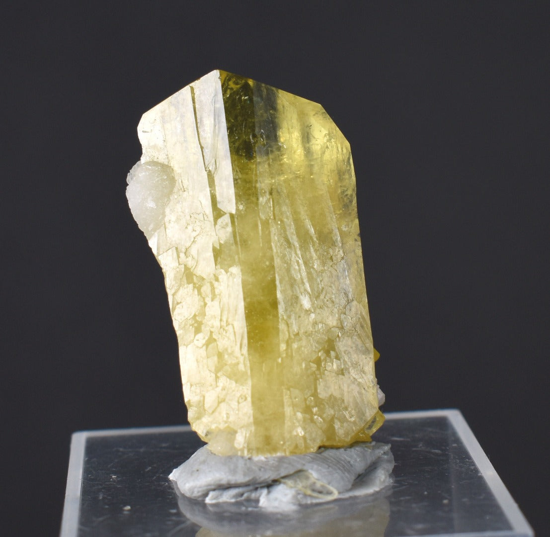 Brazilianite Crystal Cluster with Albite & Muscovite - from Linopolis, Minas Gerais, Brazil, museum quality, 7.8g