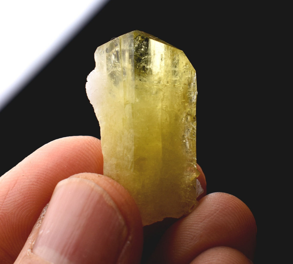 Brazilianite Crystal Cluster with Albite & Muscovite - from Linopolis, Minas Gerais, Brazil, museum quality, 7.8g