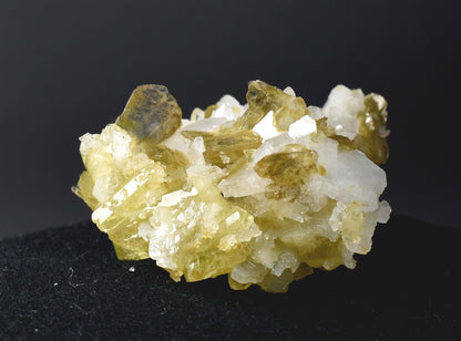 Brazilianite Crystal Cluster with Albite, Muscovite, Black Tourmaline - from Linopolis, Minas Gerais, Brazil, museum quality, 59.8g