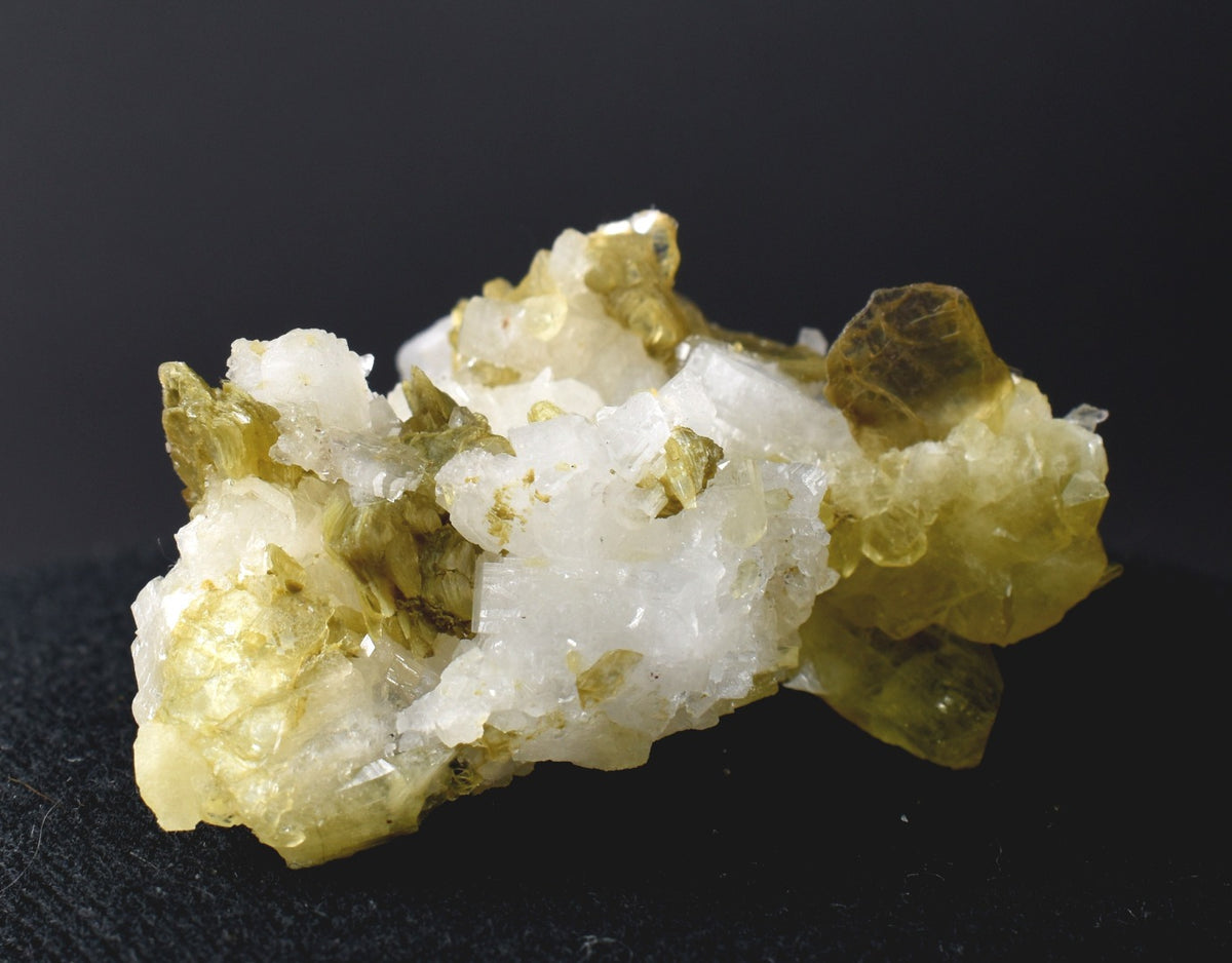 Brazilianite Crystal Cluster with Albite, Muscovite, Black Tourmaline - from Linopolis, Minas Gerais, Brazil, museum quality, 59.8g