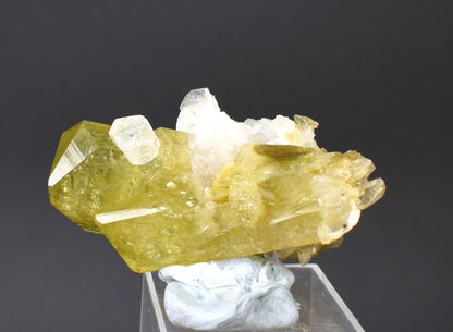 Brazilianite Crystal Cluster with Albite & Muscovite - from Linopolis, Minas Gerais, Brazil, museum quality, 50g