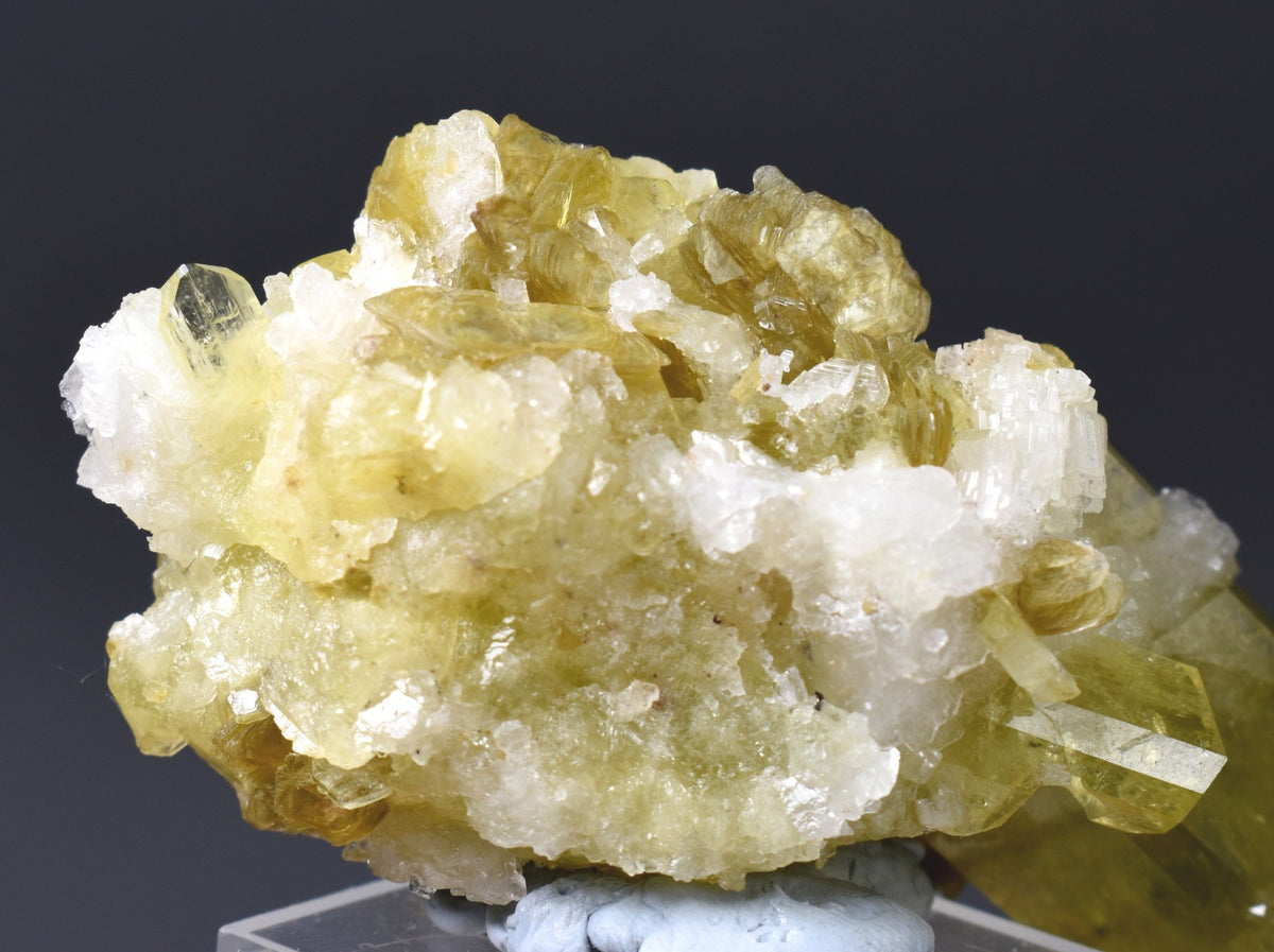 Brazilianite Crystal Cluster with Albite & Muscovite - from Linopolis, Minas Gerais, Brazil, museum quality, 76g