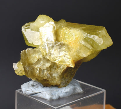 Brazilianite Crystal Cluster with Albite & Muscovite - from Linopolis, Minas Gerais, Brazil, museum quality, 46g
