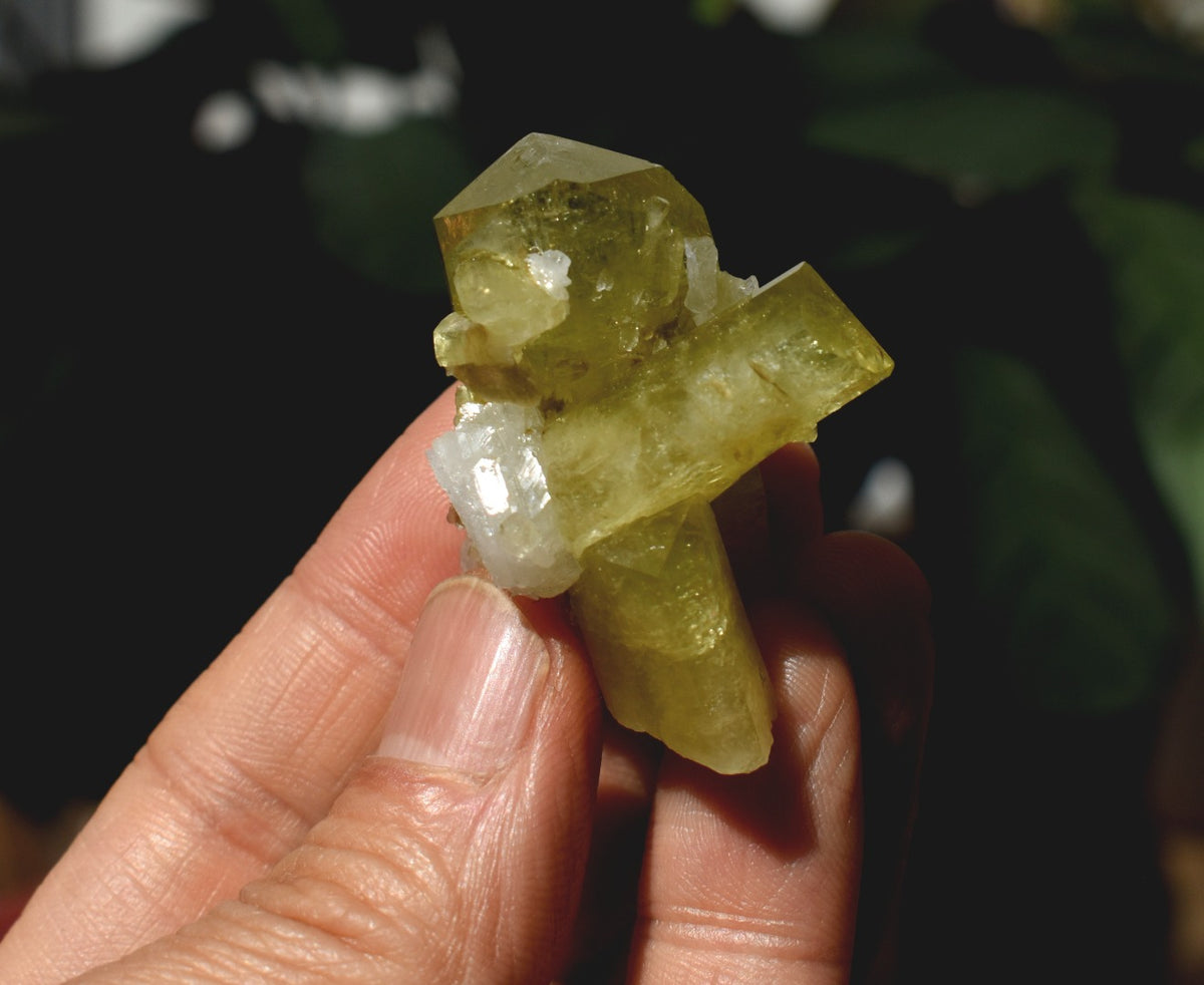 Brazilianite Crystal Cluster with Albite & Muscovite - from Linopolis, Minas Gerais, Brazil, museum quality, 28g