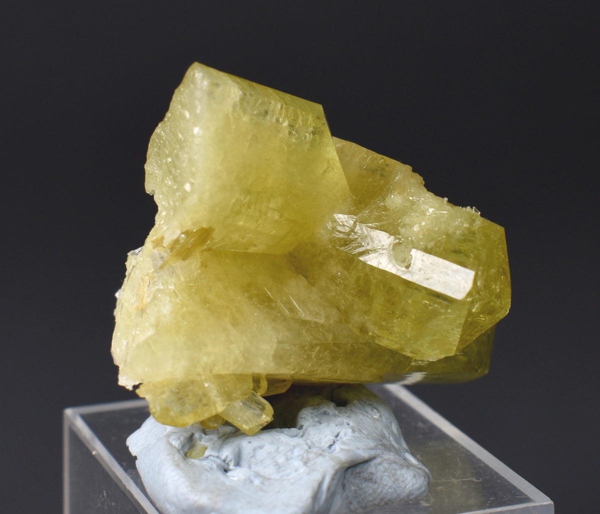 Brazilianite Crystal Cluster with Albite & Muscovite - from Linopolis, Minas Gerais, Brazil, museum quality, 28g