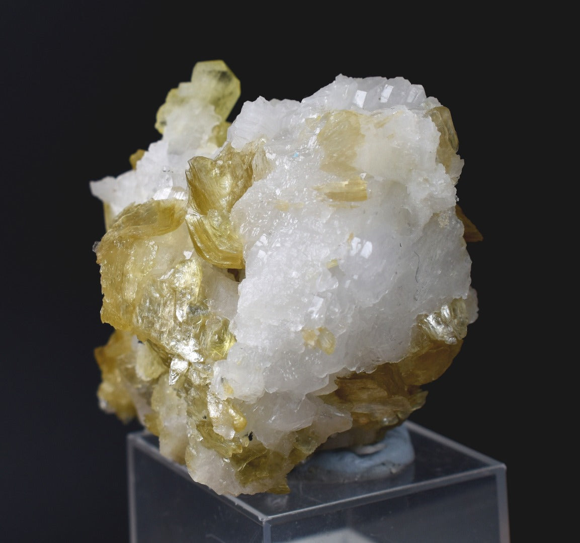 Brazilianite Crystal Cluster with Albite & Muscovite - from Linopolis, Minas Gerais, Brazil, museum quality, 114g
