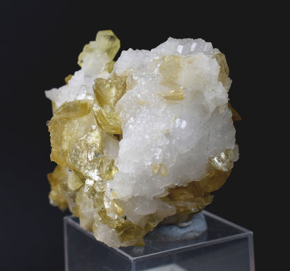 Brazilianite Crystal Cluster with Albite & Muscovite - from Linopolis, Minas Gerais, Brazil, museum quality, 114g