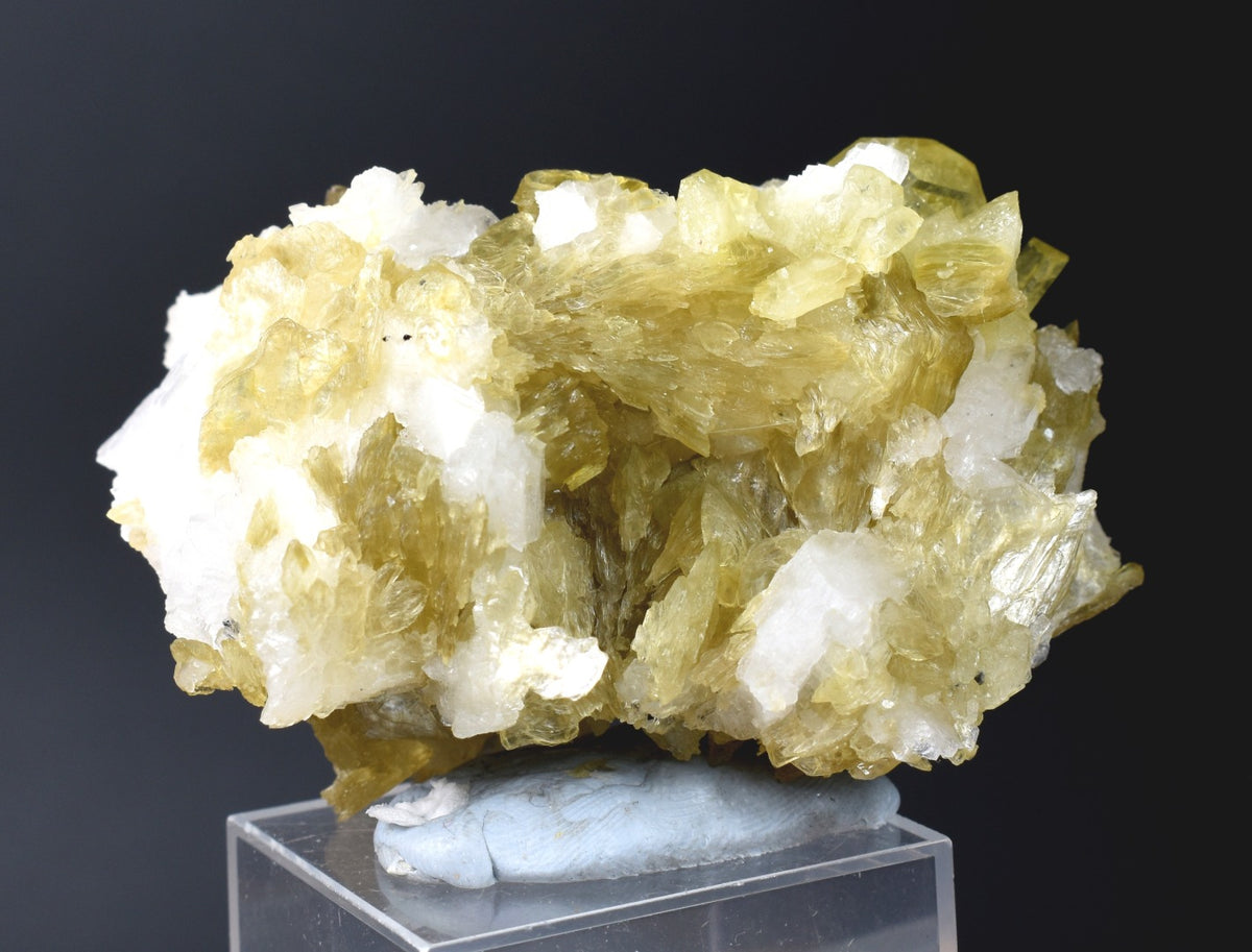 Brazilianite Crystal Cluster with Albite & Muscovite - from Linopolis, Minas Gerais, Brazil, museum quality, 114g