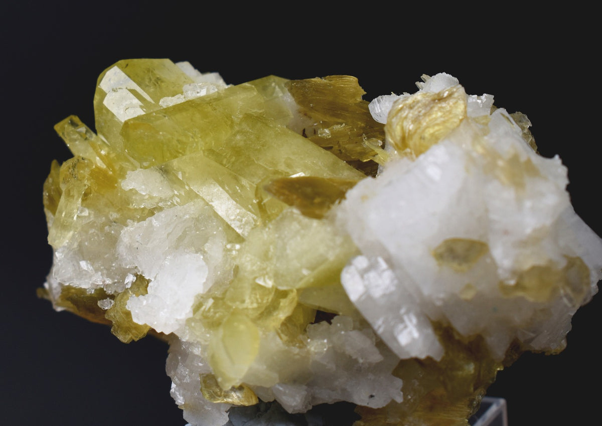 Brazilianite Crystal Cluster with Albite & Muscovite - from Linopolis, Minas Gerais, Brazil, museum quality, 114g