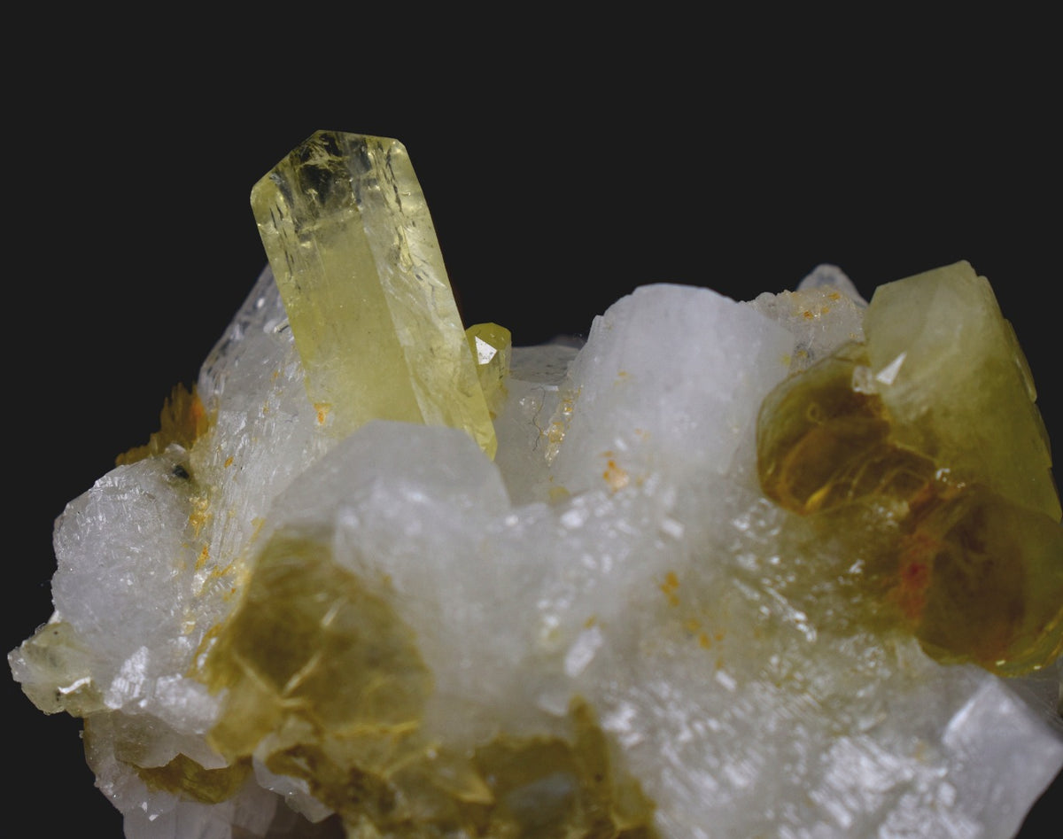 Brazilianite Crystal Cluster with Albite & Muscovite - from Linopolis, Minas Gerais, Brazil, museum quality, 48g