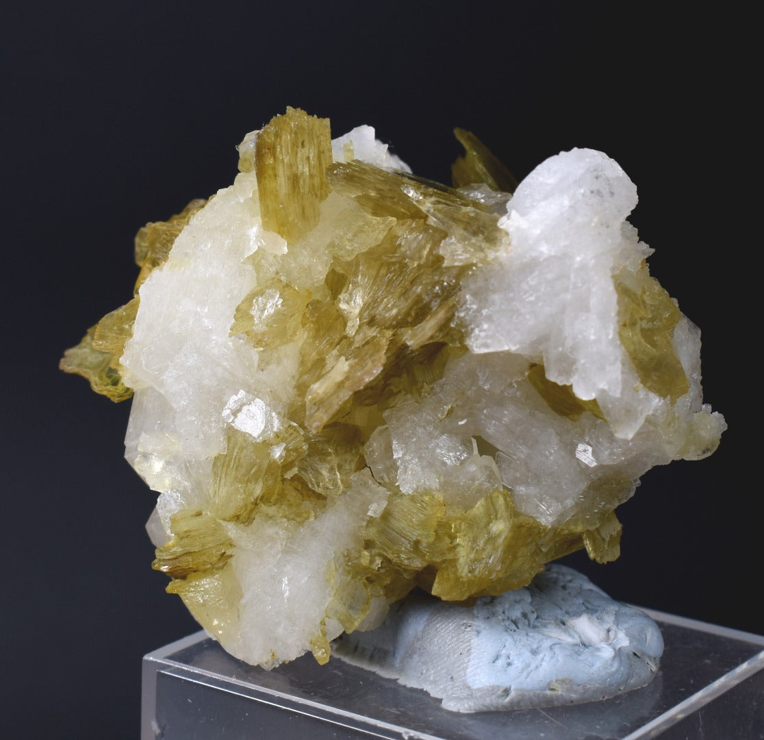 Brazilianite Crystal Cluster with Albite & Muscovite - from Linopolis, Minas Gerais, Brazil, museum quality, 48g