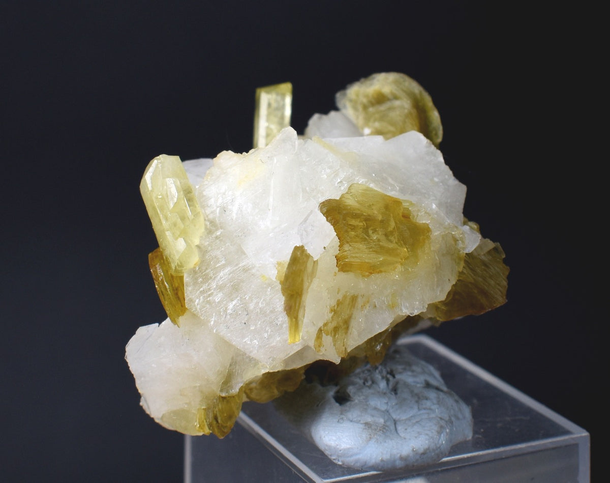 Brazilianite Crystal Cluster with Albite & Muscovite - from Linopolis, Minas Gerais, Brazil, museum quality, 48g