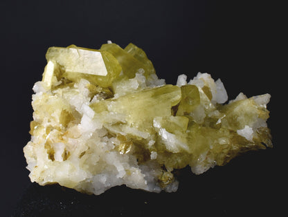 Brazilianite Crystal Cluster with Albite & Muscovite - from Linopolis, Minas Gerais, Brazil, museum quality, 449g