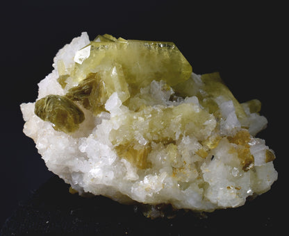 Brazilianite Crystal Cluster with Albite & Muscovite - from Linopolis, Minas Gerais, Brazil, museum quality, 449g