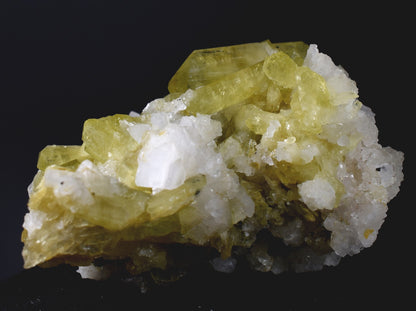 Brazilianite Crystal Cluster with Albite & Muscovite - from Linopolis, Minas Gerais, Brazil, museum quality, 449g