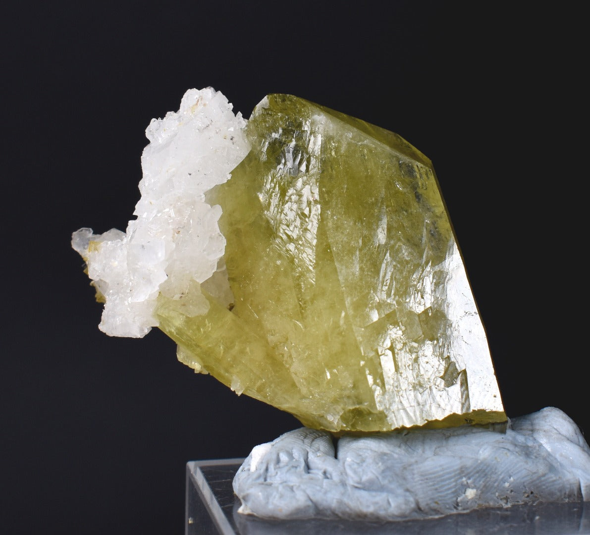 Brazilianite Crystal Cluster with Albite & Muscovite - from Linopolis, Minas Gerais, Brazil, museum quality, 44g